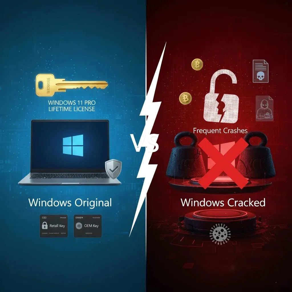 ارزش خرید لایسنس قانونی ویندوز (OEM و Retail) برای تضمین امنیت اطلاعات