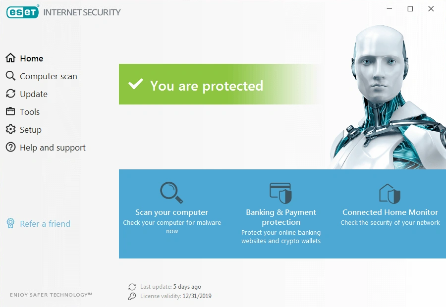 لایسنس اورجینال ESET Internet Security محیط آنتی ویروس ESET Internet Security