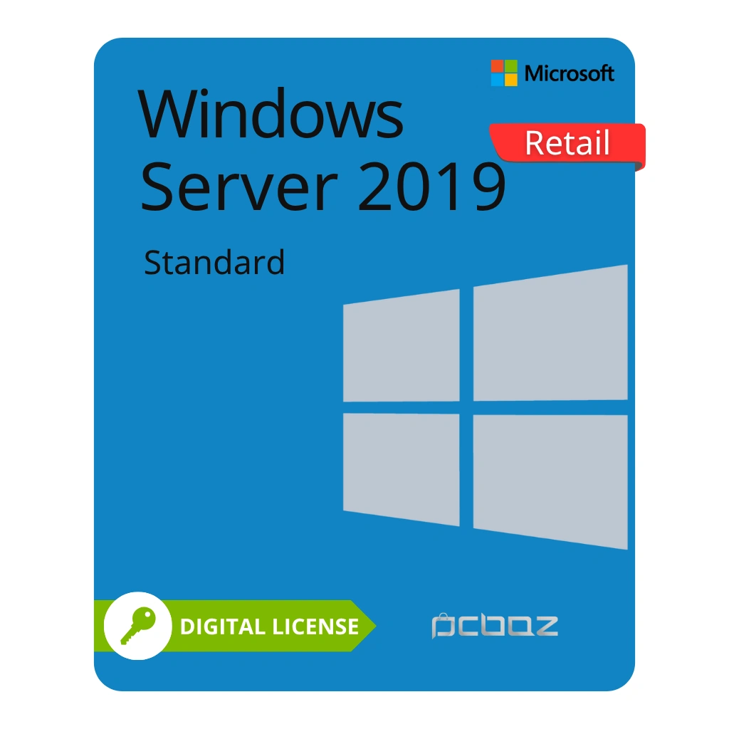 Original Windows Server 2019 Standard License – Retail خرید لایسنس ویندوز سرور 2019 استاندارد Retail