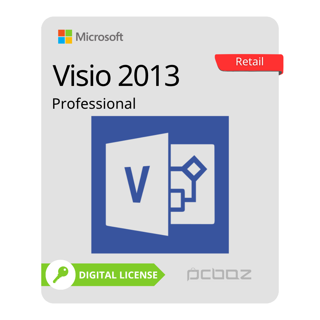 Microsoft Visio Pro 2013 – Retail خرید لایسنس ویزیو پرو 2013 Retail