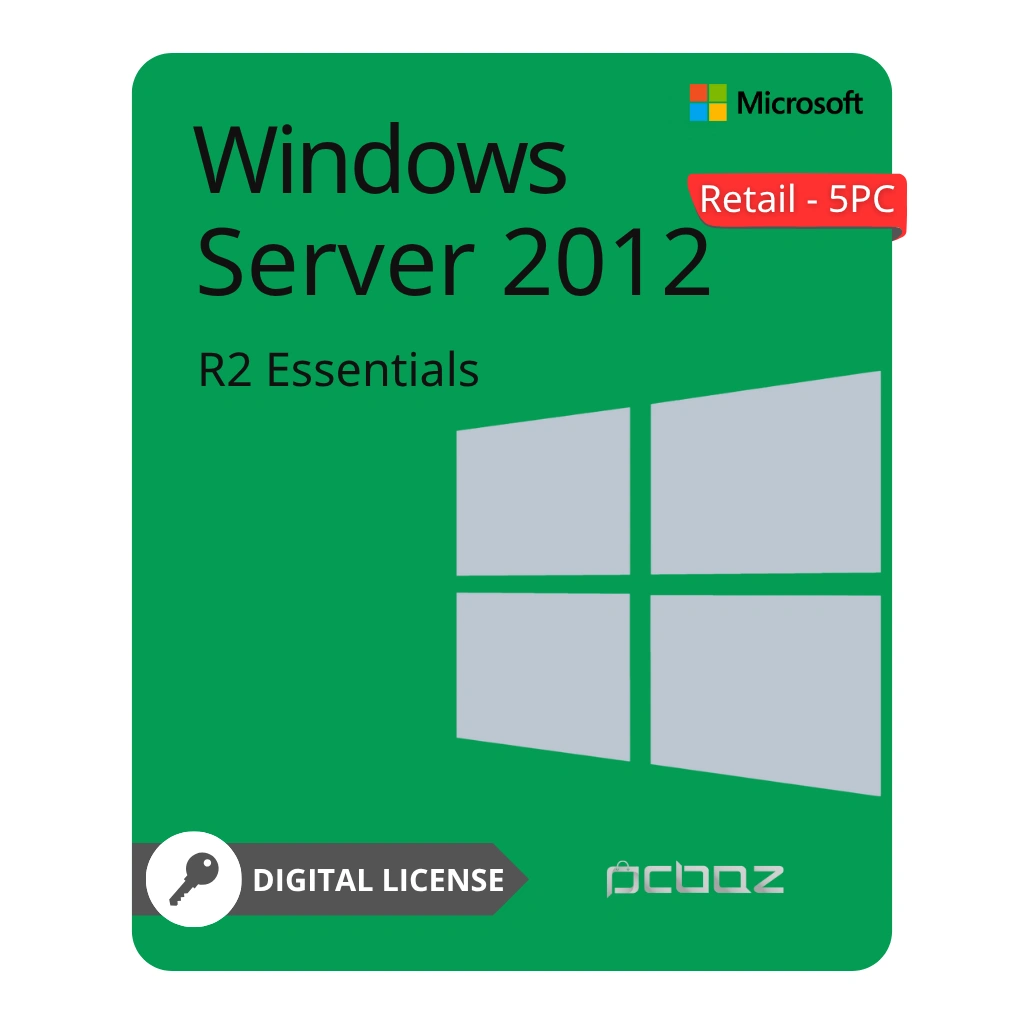 Windows Server 2012 R2 Essentials (Retail-5PC) خرید لایسنس ویندوز سرور 2012 R2 اسنشیال (Retail-5PC)