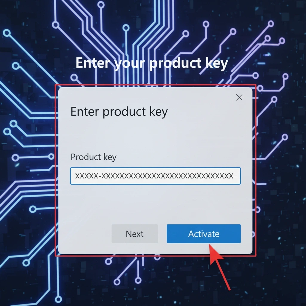 آموزش فعال سازی ویندوز با لایسنس اورجینال کادر وارد کردن کد ۲۵ رقمی لایسنس اورجینال ویندوز ۱۰ یا ۱۱