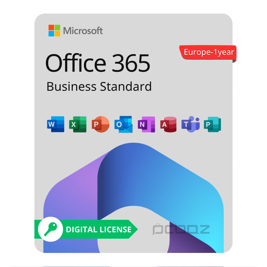 Office 365 Business Standard – One Year Europe لایسنس آفیس 365 بیزنس استاندارد – یکساله اروپا