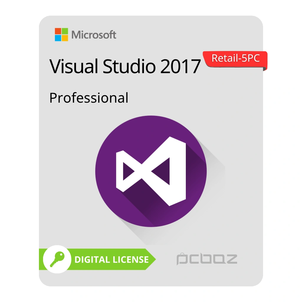 Microsoft Visual Studio Pro 2017 (Retail-5PC) خرید لایسنس ویژوال استودیو پرو 2017 (Retail-5PC)