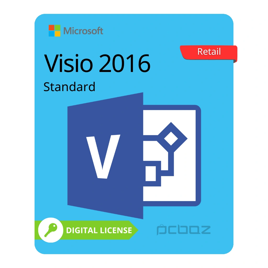 Microsoft Visio Standard 2016 – Retail خرید لایسنس ویزیو استاندارد 2016 Retail
