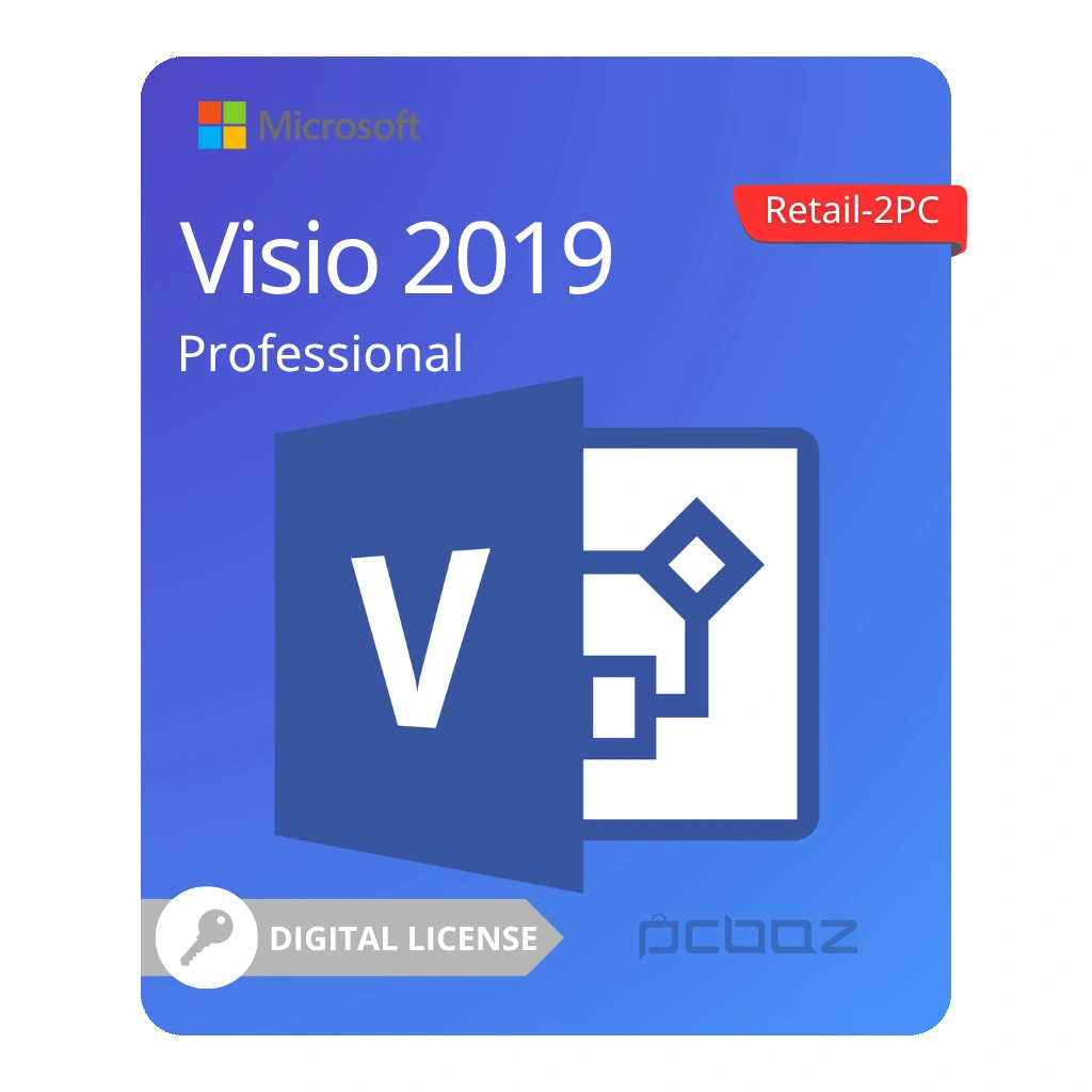 Visio Pro 2019 Original (Retail-2PC) خرید لایسنس ویزیو پرو 2019 (Retail-2PC)