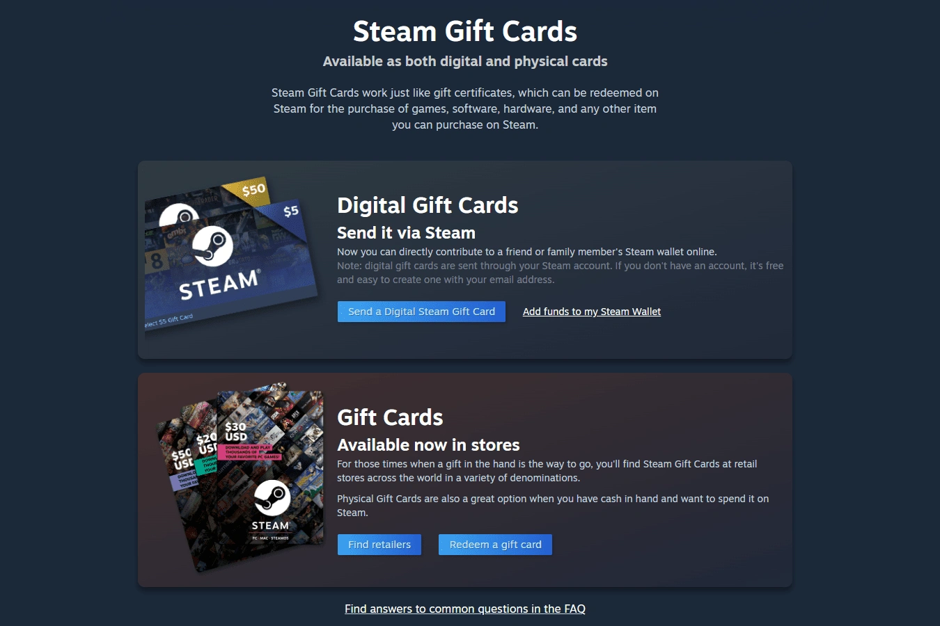 خرید گیفت کارت استیم والت