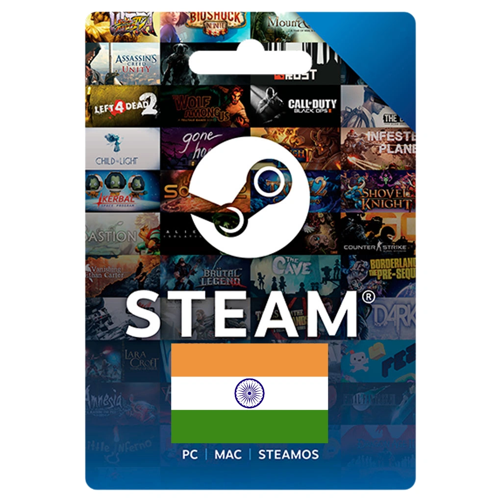 Steam Wallet Gift Card India خرید گیفت کارت استیم والت هند