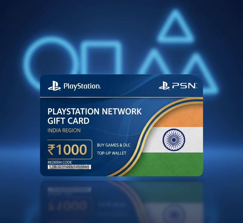 گیفت کارت پلی استیشن هند نمونه گیفت کارت پلی استیشن ریجن هند (PSN India)
