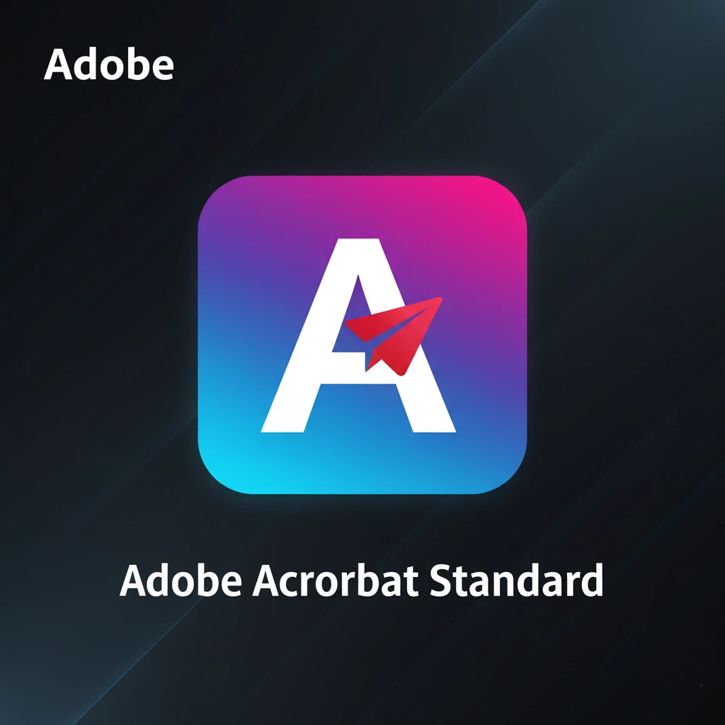 اکانت ادوبی آکروبات استاندارد 2025 لوگوی ادوبی آکروبات استاندارد با حرف A و نام Adobe Acrobat