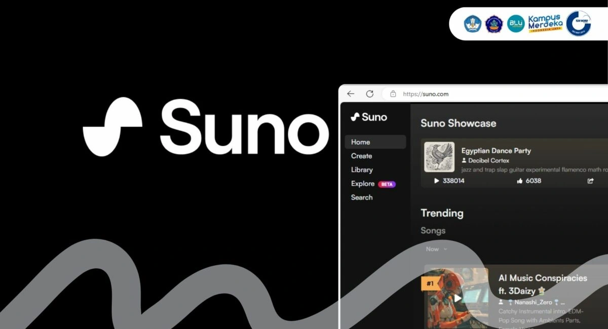 اکانت Suno Ai صفحه اصلی وب سایت Suno AI