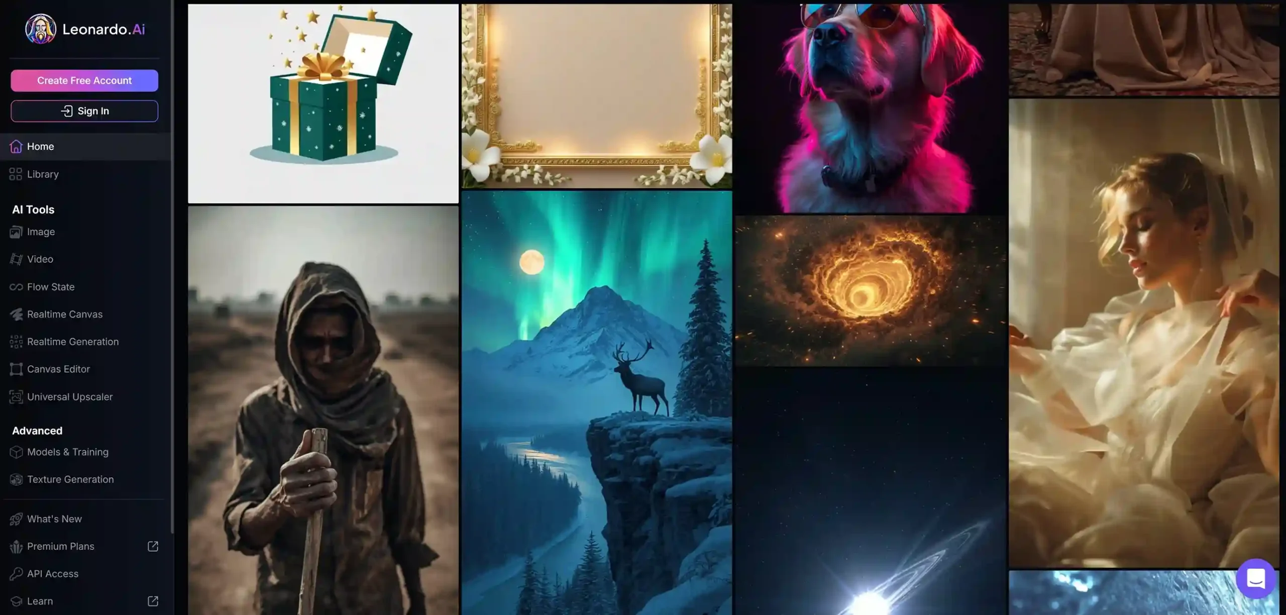 اکانت Leonardo Ai نمونه تصاویر تولید شده با هوش مصنوعی لئوناردو
