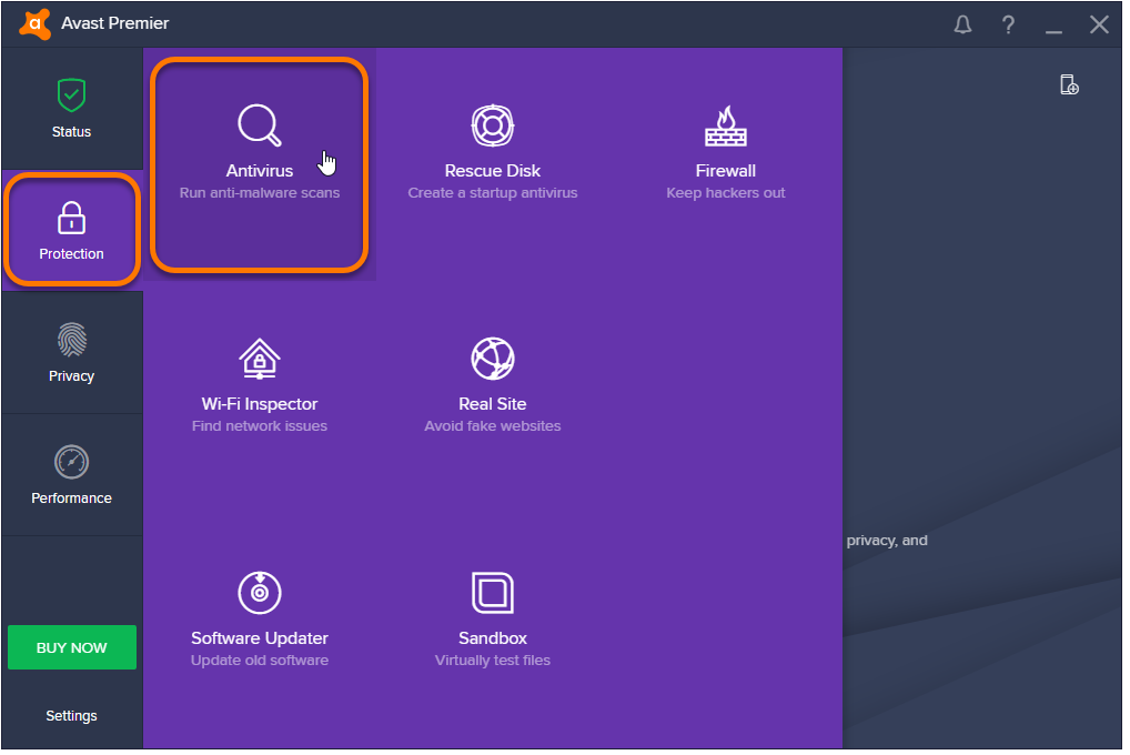 محیط نرم افزار آنتی ویروس آواست