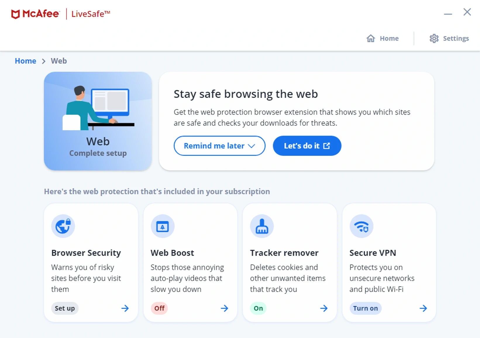 لایسنس آنتی ویروس مک آفی لایو سیف تنظیمات آنتی ویروس مک آفی لایو سیف