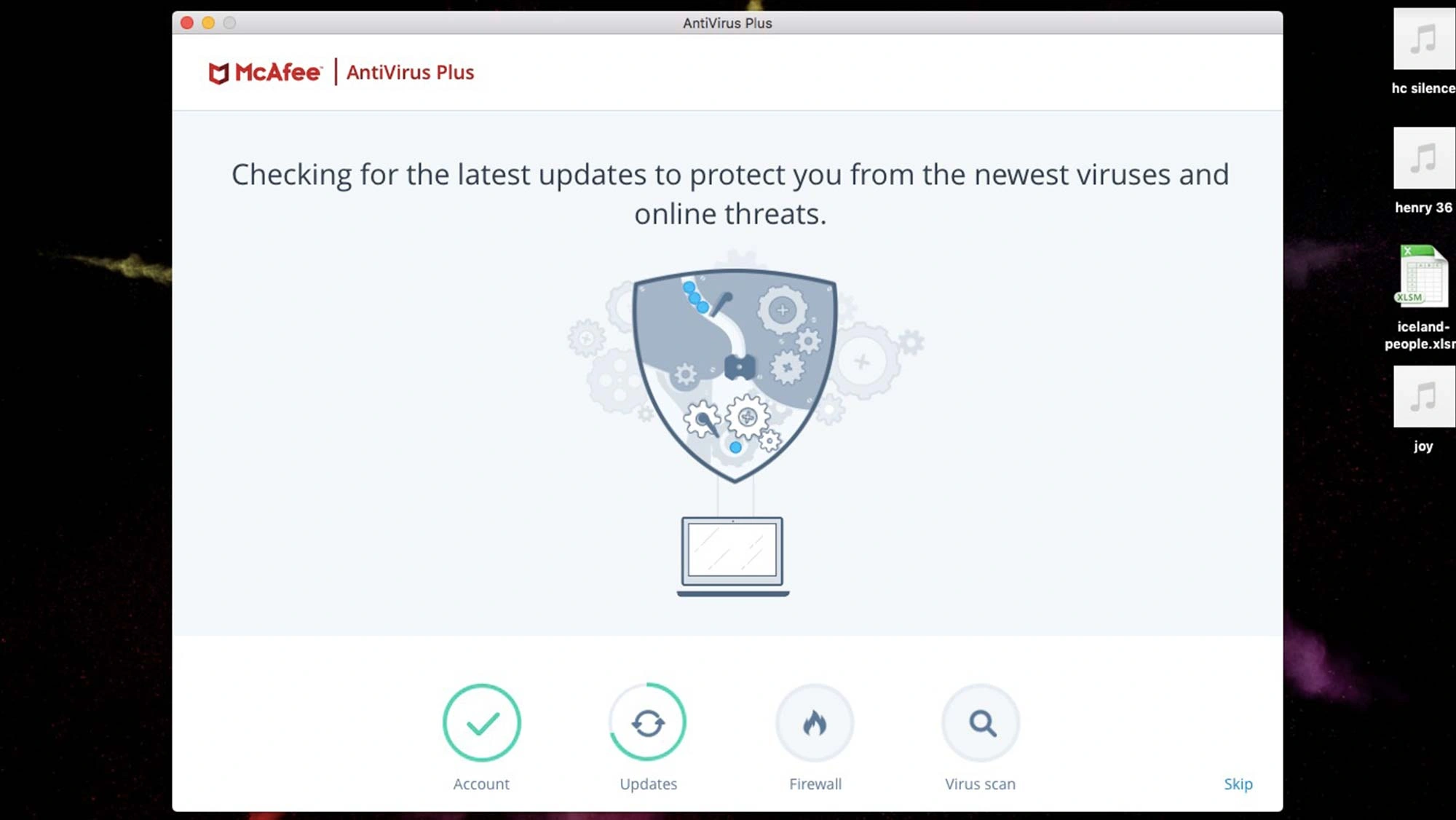 لایسنس آنتی ویروس مک آفی پلاس محیط کاربری آنتی ویروس مک آفی پلاس