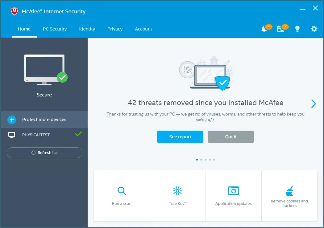 لایسنس آنتی ویروس مک آفی اینترنت سکیوریتی محیط آنتی ویروس مک آفی اینترنت سکیوریتی