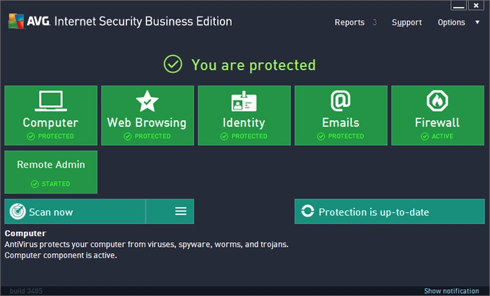 آنتی ویروس AVG Internet Security محیط کاربری آنتی ویروس AVG Internet Security