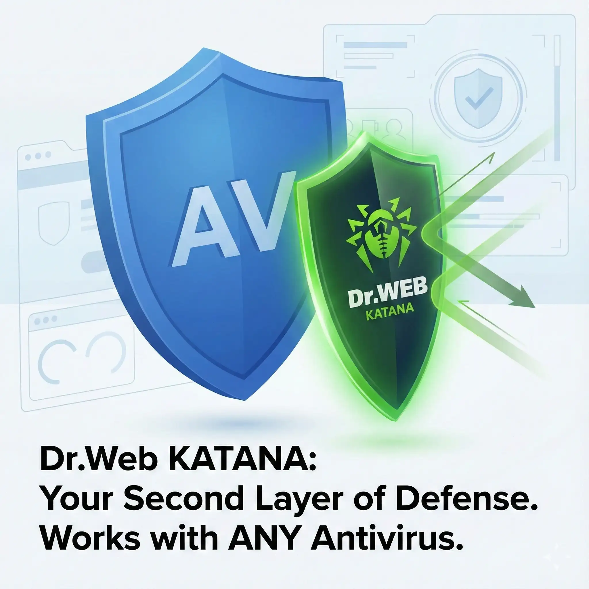آنتی ویروس دکتر وب KATANA دکتر وب کاتانا به عنوان لایه دوم امنیتی و مکمل در کنار سایر آنتی ویروس ها