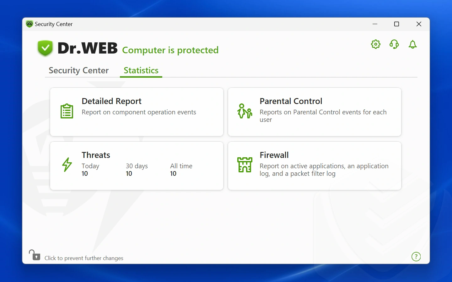 آنتی ویروس دکتر وب Small Business محیط کاربری آنتی ویروس دکتر وب Small Business