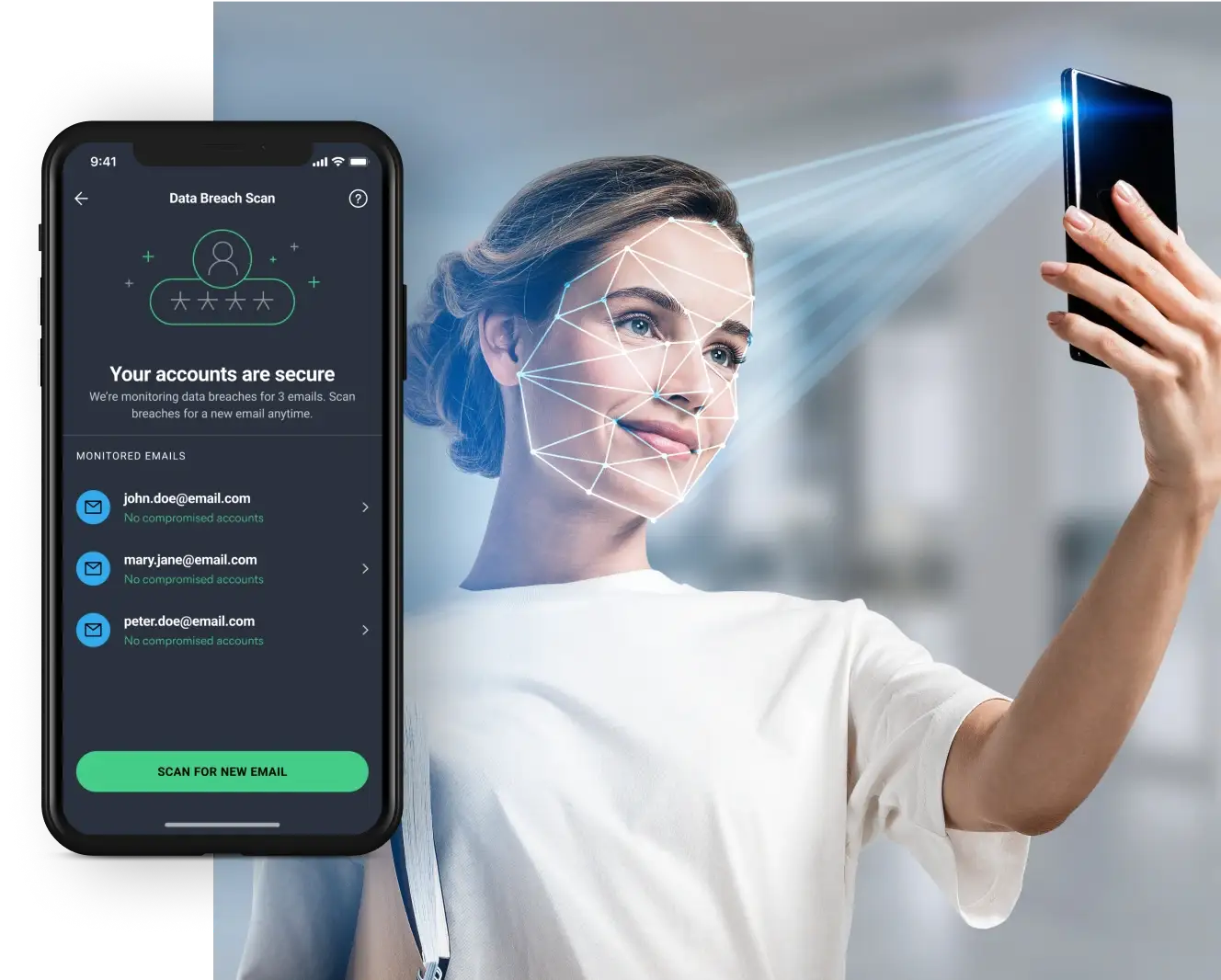 آنتی ویروس AVG Mobile Ultimate for Android سیستم تشخیص چهره آنتی ویروس AVG برای موبایل