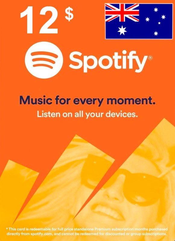 گیفت کارت اسپاتیفای استرالیا گیفت کارت اسپاتیفای استرالیا 12 دلاری